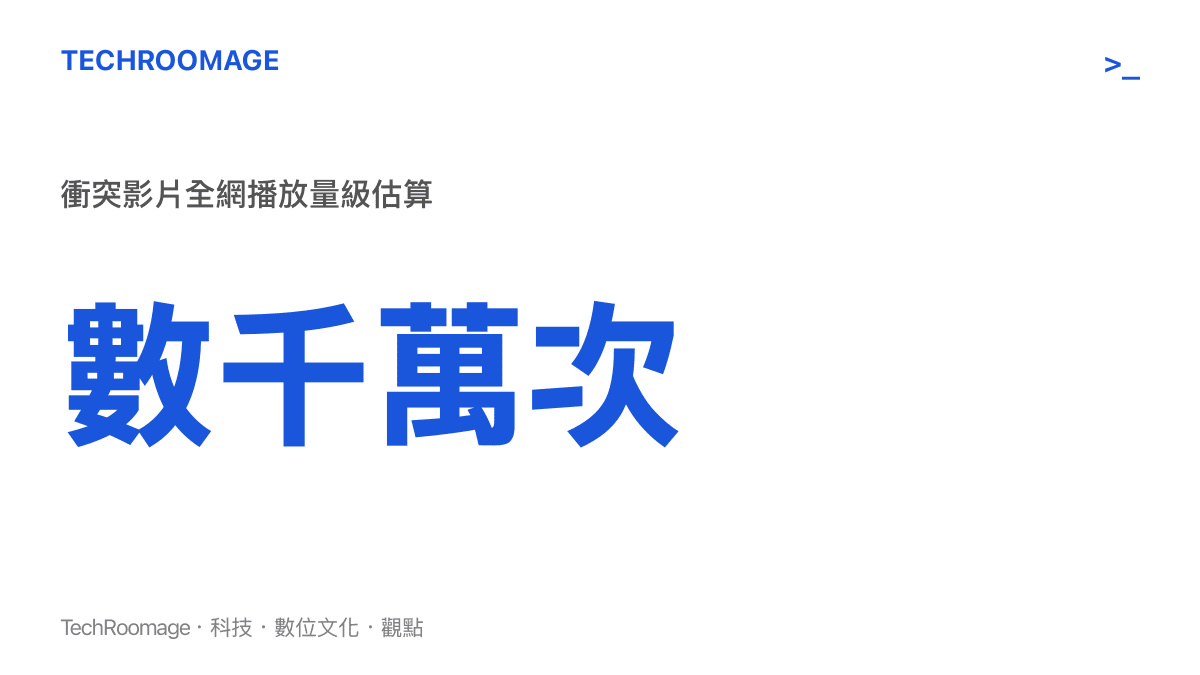 統計圖卡呈現這次桌球衝突事件相關短影音在全網創下數千萬次觀看的驚人數據