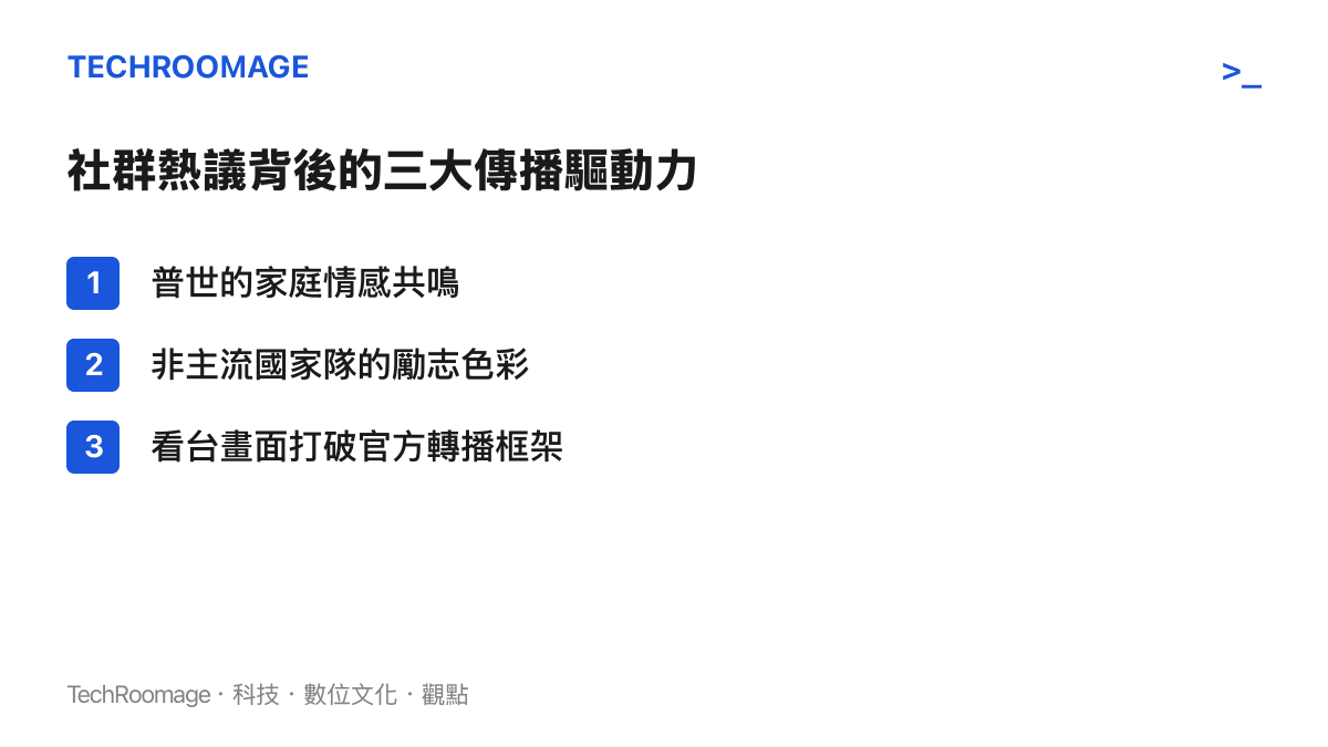 列表列出佛得角門將母親觀賽事件在網路引發熱烈討論的三個主要原因