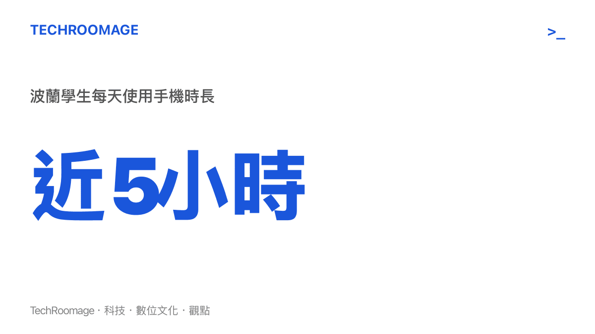 波蘭學生每天使用手機的時間接近五小時，此數字由教育部長諾瓦茨卡在禁令公告中引用，作為政策的論據