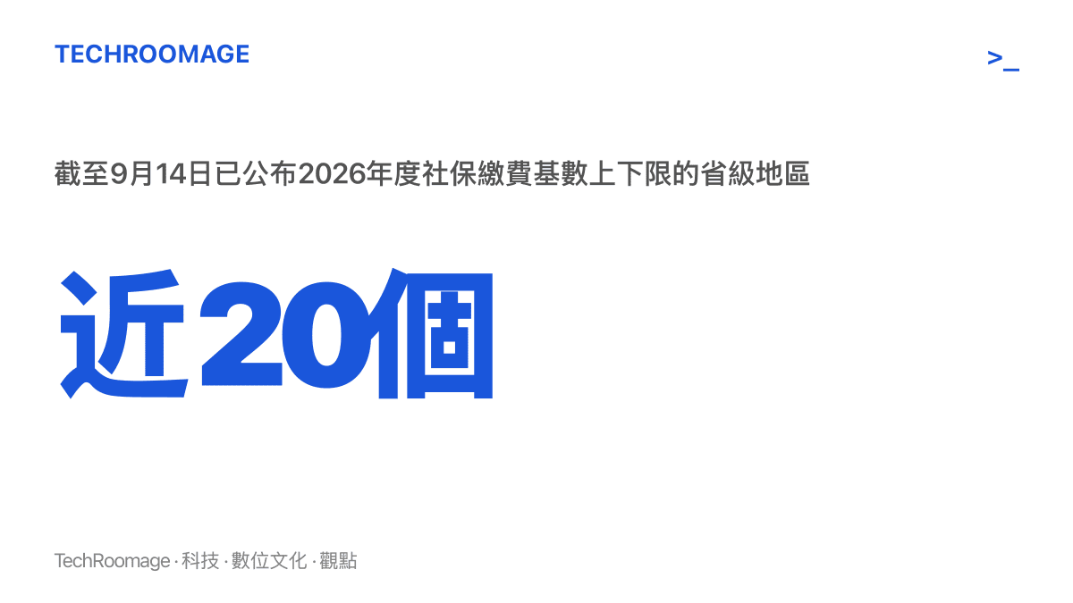 截至9月14日已有近20個省級地區公布2026年度企業職工社會保險繳費基數上下限的數量統計