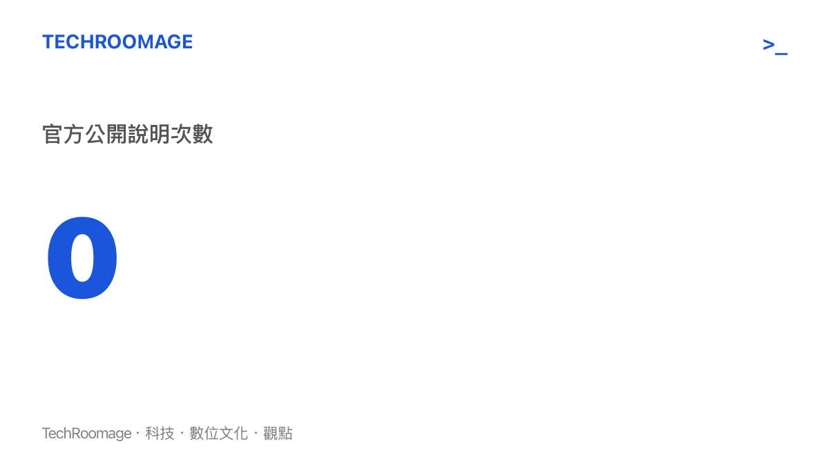 統計圖卡顯示經紀公司針對私人飯局事件的官方公開回應次數為零