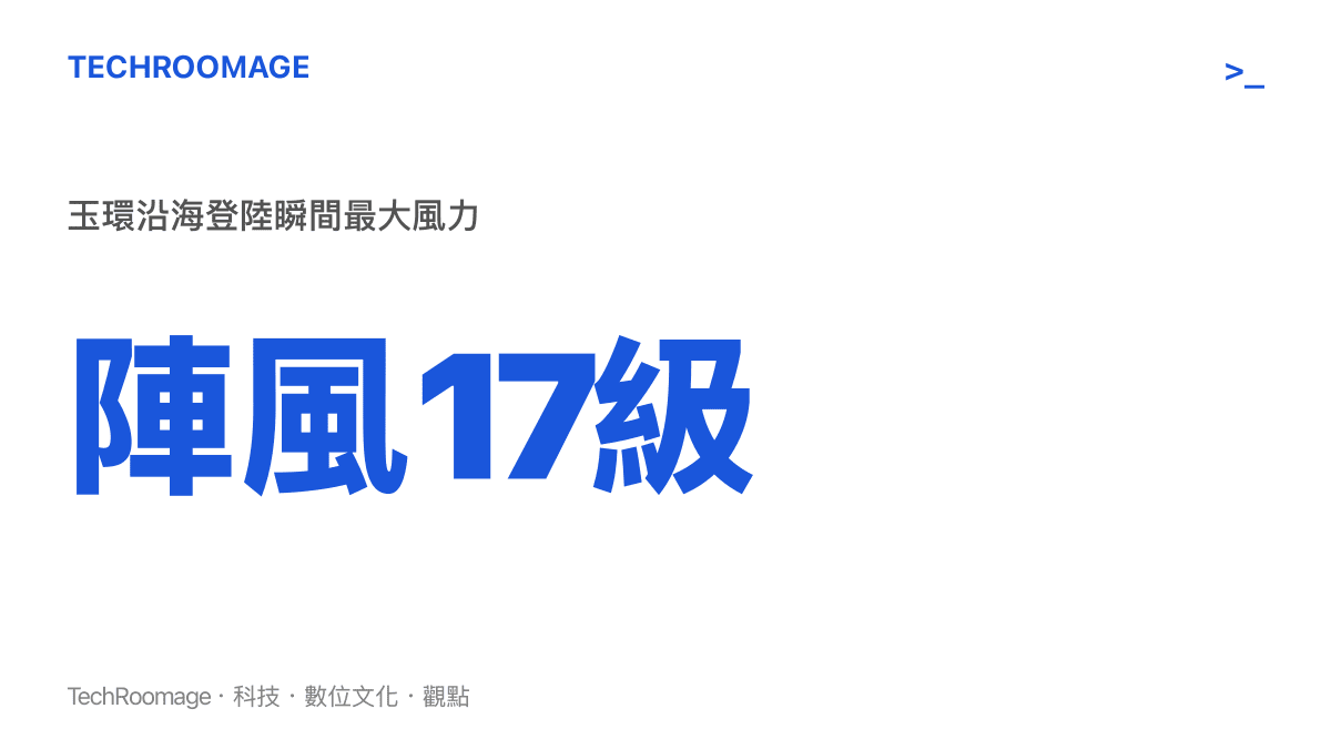 呈現強颱風白海豚登陸浙江玉環時的最大陣風達到十七級的數據