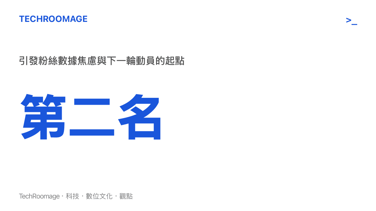 統計圖卡呈現票選第二名結果如何成為粉絲羣體發動下一輪網路動員與數據增長的觸發點