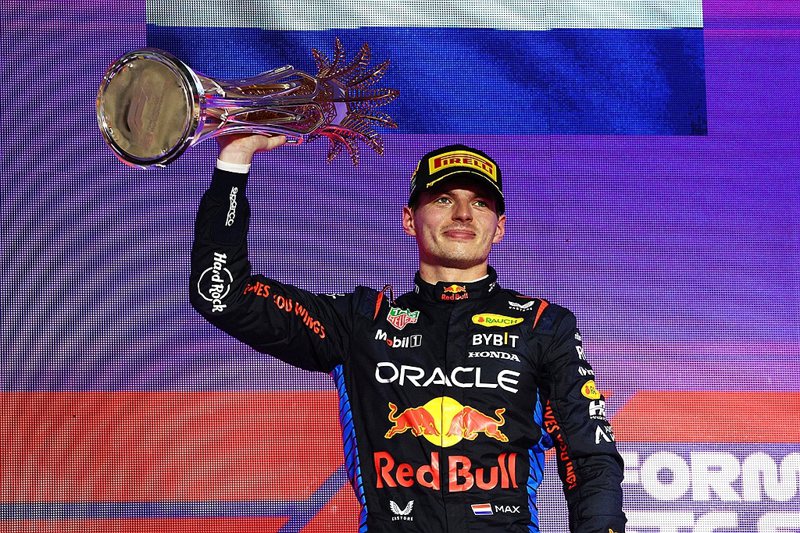 Red Bull車隊的Max Verstappen在2024 F1第二站沙烏地阿拉伯大獎賽取得連勝，同時締造連續第9站的冠軍成績。 圖／Red Bull提供