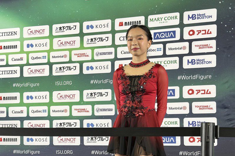 台灣花滑一姐丁子涵（圖）21日在世界花式滑冰錦標賽短曲繳出56.32分，生涯首度晉級世錦賽長曲項目，她以不斷超越自己為目標，盼為台灣再創佳績。（丁子涵提供）中央社